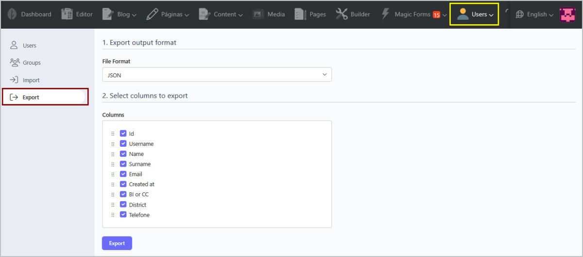 Quiz Manager Participants Export Quiz Manager Participants Export