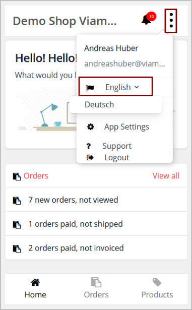 epages Now Mobile Administration App change language epages Now Mobile Administration App change language