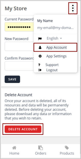 epages Now Mobile Administration App delete account epages Now Mobile Administration App delete account